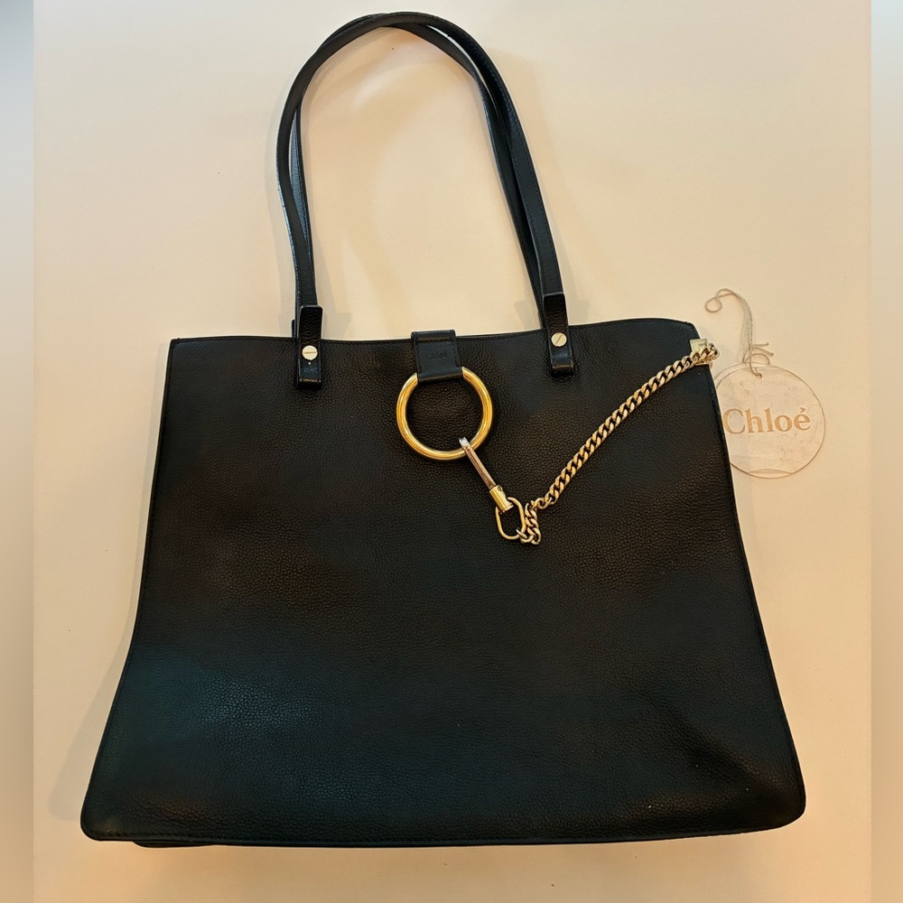 Chloe Faye Tote black leather/suede